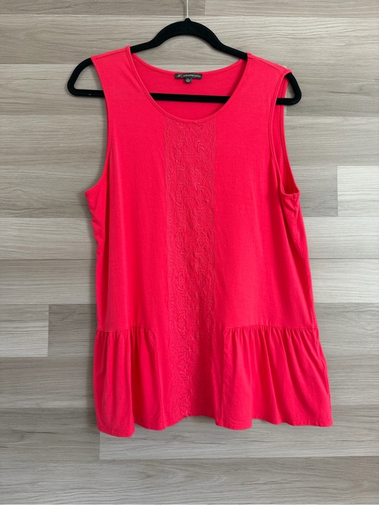 Adrianna Papell Tops - Adrianna Papell Women's Embroidered Peplum Tank Top Size L